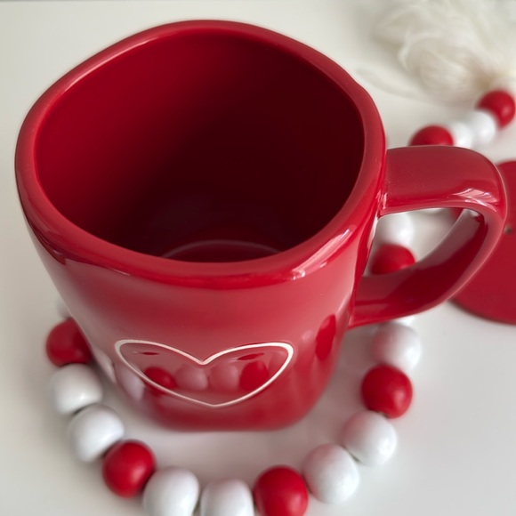 ❗️RAE DUNN SIMPLY RED HEART VALENTINES DAY MODERN FARMHOUSE COFFEE MUG - Picture 2 of 2